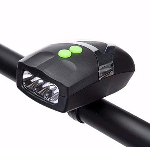 Lukzer 3 LED Front Head Light Bell Horn Hooter Siren Alarm for Bicycle