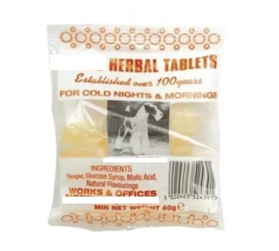 Herbal Tablets 60g Bag - Herbal Sweets Cough Candy