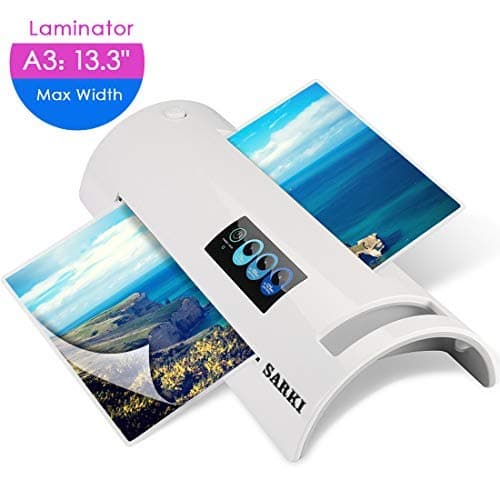 13-inch Thermal Laminator, A3/A3/A6 Laminator, Thermal Laminating Machine withJam-Release Switch, Fast Warm-up and Quick Laminating Speed for Home, Office and School ¡