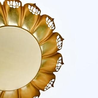 DecorTwist® Decorative Urli Bowl 2.5 Inch Pack of 1 | Metal Lotus Design Handcrafted Bowl for Floating Flowers Tea Light Candle Holder Home Living Room Office Wedding Diwali Decoration Items