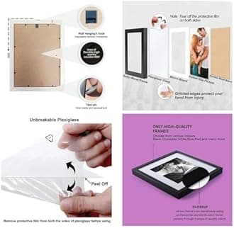 Art Street A4 Size Certificate, Document Photo frames Set Of 10 For Home Decoration, Living Room, Office Decoration (Black, Size: 8" x 12")