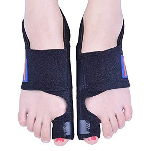 Bunion Corrector, Bunion Splint for Bunion Relief Bunion Big Toe Straightener Hallux Valgus Corrector Bunion Toe Separator Brace for Orthopedic Bunion Pads Man Woman Day Night Pair Black