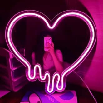 Ulalaza LED Neon Sign Night Light for Wall Party Décor Bedroom Room Bar Wedding Home Birthday Art Decoration Christmas with USB Chain Light modulator 5v 16.5''*9.1''