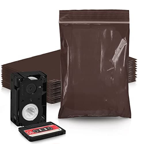 Amber Zip Bags for Packaging, 6 x 8 Inches. Pack of 100 Plastic Baggies. Reclosable Plastic Bags. 3 Mil Thick Polyethylene Zip Baggies. Reclosable Bag with Zipper Closure