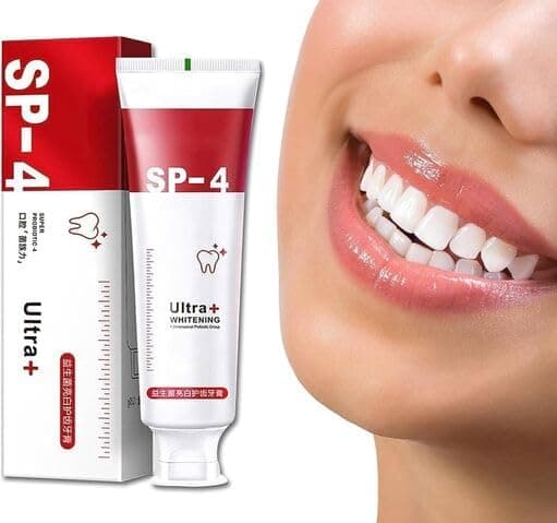 Sp 4 Ultra Brightening Toothpaste – Advanced Whitening Formula for Stain Removal & Enamel Protection – Protection for a Radiant Smile – Whitening Toothpaste 120-gm (Pack of 1)