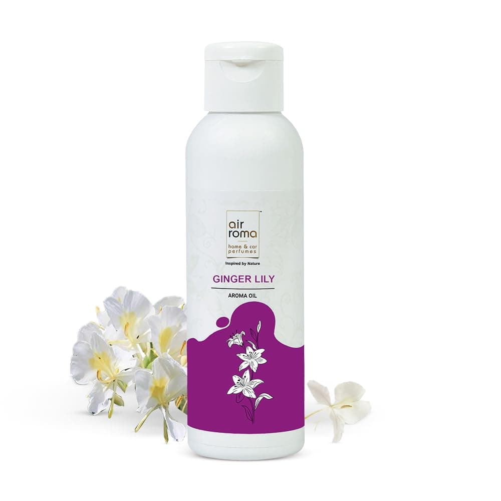 AIR-ROMA Pure, Natural and Undiluted Aroma Diffuser Oil (100ml, Ginger Lily) Home Fragrance, Aromatherapy, Helps in Concentration & Meditation