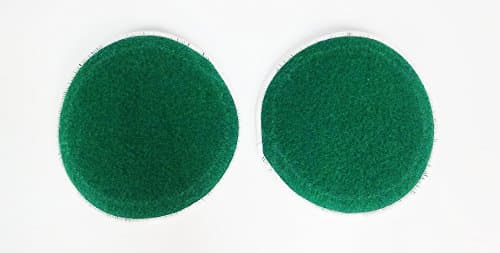 Elicto Electronic Dual Spin Mop and Polisher Replacement Mop Heads(1 Set (Dark Green))