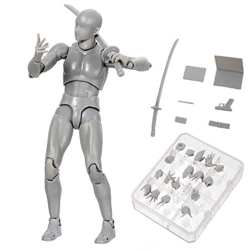 Tulas Action Figure Drawing Model, Human Mannequin Body Kun Doll Body-Chan Male/Female Action Figure DX Set with Accessories Kit, Suitable for Sketching, Painting, Drawing, Artist.