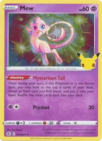 Pokemon Mew - 011/025 - Holo Rare