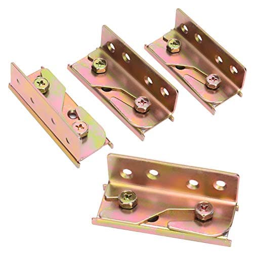 Accessbuy Heavy Duty Non-Mortise Bed Rail Bracket Bed Rail Fasteners Set of 4 (AC105)