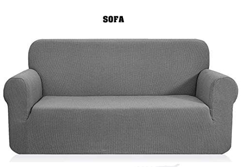 1pc Stretchable Sofa Slipcover Furniture Cover for Couches Solid Light Grey New