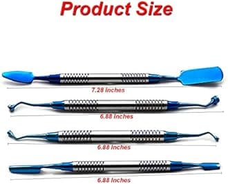 MEDSPO Professional Dental Elevators | Composite Restorative Implants | Luxating Filling | Surgical Root Extraction Spreading | Osteotome Periotome Instruments (PRF Kit Set of 4)