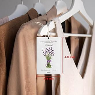 MYARO 12 Pcs Scented Sachets for Drawer and Closet, Long-Lasting Sachets Bags Air Freshener, Potpourri Bags 6 Fresh Scents - Lavender, Linen, Lilac, Eucalyptus Mint, Lemon Verbena, White Champaca