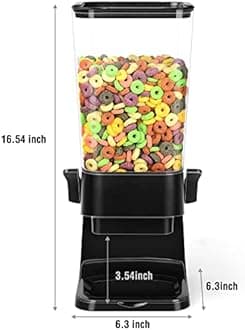 Cereal Dispenser Countertop 2 Pack 5.5 Qt Large Cereal Storage Container Holder Dispenser for Pantry Dry Food Snack Nut Candy Dispenser Countertop Kitchen Organization Storage for Oatmeal Granola