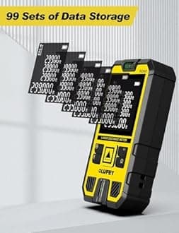 OLUFEY Laser Measure,Laser Distance Meter Device IP54 Portable Digital Measure Tool Range Finder with Bubble Levels and LCD Backlit