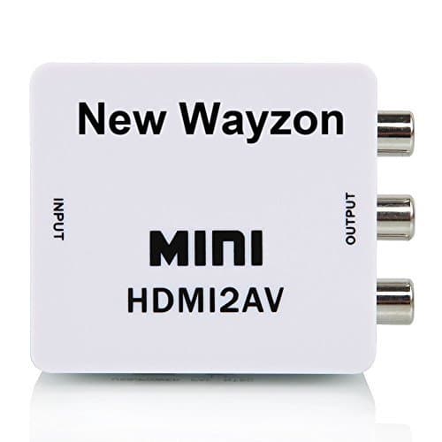 New Wayzon Mini White Composite HDMI to AV 3RCA CVBS Video Converter Adapter 480P White