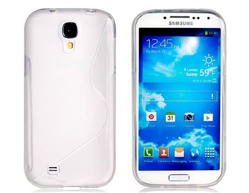 TPU Rubber Protective Case for Samsung Galaxy S4 I9500 (Neon Transparent)