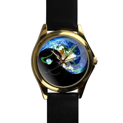 Flat Earth Theory Conspiracy Design Custom Leather Sport Watch