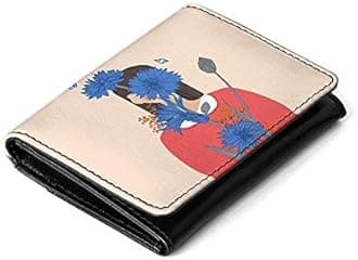 DailyObjects Flip Top Card Wallet for Women, Cornflower Blue Blooms, Floral