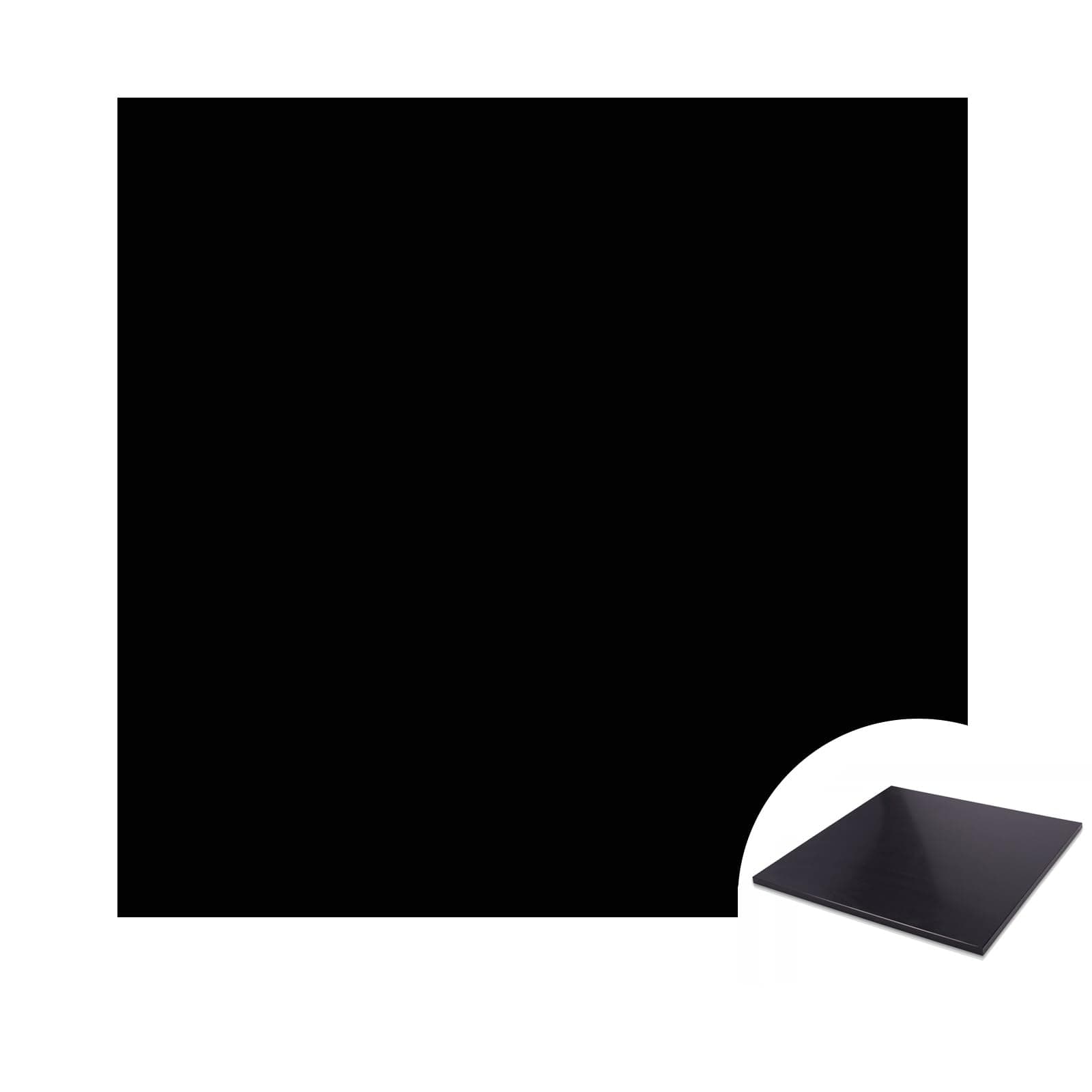 Black HDPE Sheet for Heavy Duty Industry,High Density Polyethylene Sheets Colored HDPE Board for DIY,1/4" Thick,Size 6" x 6"