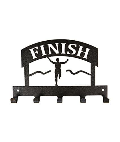 10 inch 5 hook Finish Line Charcoal Medal Holder