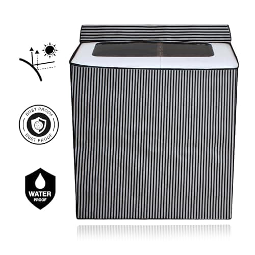 Wings Star Semi Automatic Washing Machine Cover For Lg 7 Kg, 7.2 Kg, 7.5 Kg, 8 kg and 8.5kg (82.55X50.8X97.25 Cm) | Top Load Washing Machine Cover | Dustproof & Waterproof Cover KUM173