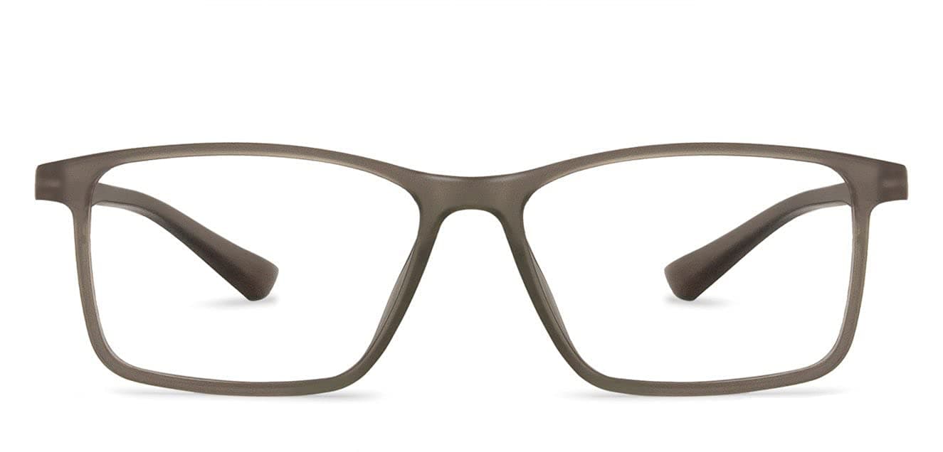 Zero Power Blue Cut Computer Glasses | Anti Glare, Lightweight & Blocks Harmful Rays | 100% UV Protected | Full Rim Rectangular | For Men & Women | Large | LB E13738-C1