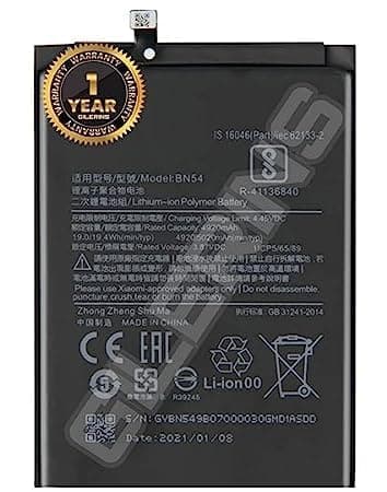 Original BN54 Battery for Redmi Note 9 /10x 4G / 10X 5G / 10x pro 5G / Battery with 1 Year Warranty***(SEP0063)