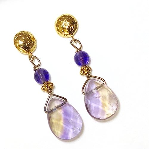Faceted Teardrop Ametrine Earrings
