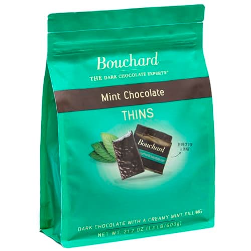 Halloren Dark Chocolate Mint Thins (72% Cocoa) 21.2 Oz (1.3 Lb/600G)