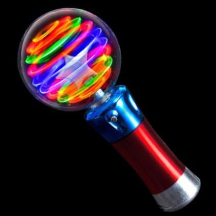 (TM) Flashing Light Up LED Spinning Ball Wand