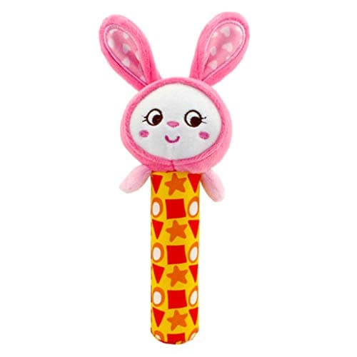 Animal Hand Rattle Soft Plush Stick Infant Dolls Musical Developmental Toy Rabbit