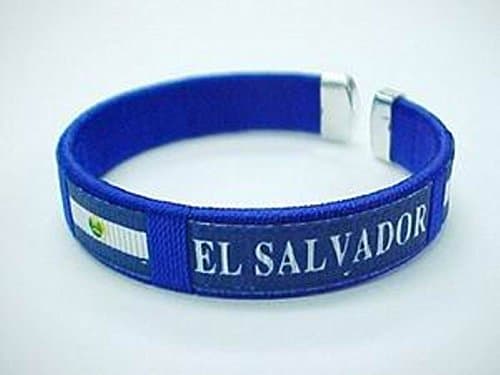 iTecFreely El Salvador Flag Bangle Bracelet