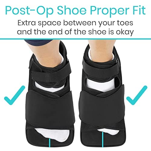 Vive Offloading Post-Op Shoe - Forefront Wedge Boot for Broken Toe Injury - Non Weight Bearing Medical Recovery for Foot Surgery, Hammer Toes, Bunion, Feet Pain - Wide Walking Orthopedic (Medium)