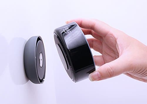 RIVETDOT | Wall Mount Holder Bracket for Amazon Echo Dot & Home Mini by Google- Magnetic Release w/ 3M Adhesive, Cable Management/Cord Wrap Organizer for Echo Dot 2nd Generation & Home Mini Voice