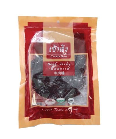 Jerky Roasted Beef Thai Spice Recipe Net Wt. 200 G. Product of Thailand