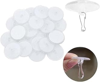 40 Pack Self Adhesive Wall Hook Sticky Ceiling Hooks Small Disc Sticker Hanger for Christmas Festival Wedding Decorations Baloon Storage Display 2cm/0.78”
