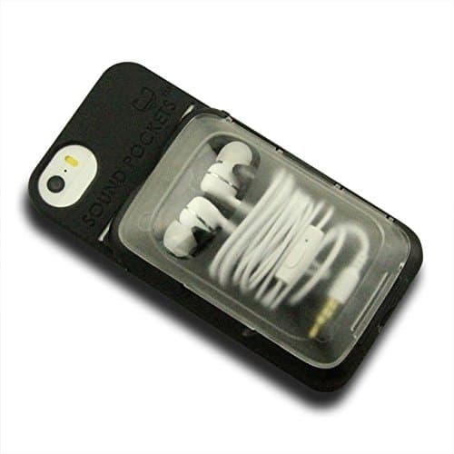 Sound Pocket Apple iPhone 5/5S Sleek Phone Case With Detachable Head Phone Storage Compartment and ID Card Holder With KickStand (Opening Act)