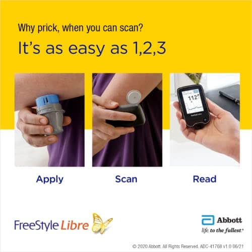 FreeStyle Libre Sensor & Reader With Free Strips I Monitor Glucose on Your Phone I FreeStyle LibreLink App
