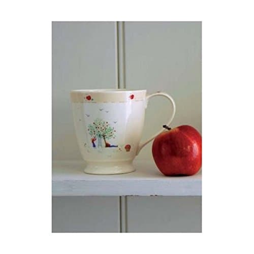 Caroline Zoob 1-Piece Fine Bone China Apple Picking Tall Mug, Assorted Colors
