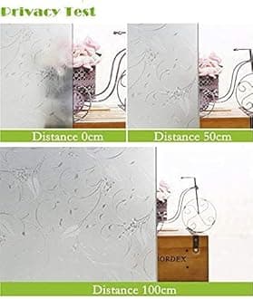 Niviy Static Cling Non-Adhesive Window Film Frosted Glass Film Bathroom Door Glass Decoration Window Film Privacy Covering (29.5"x 78.7")