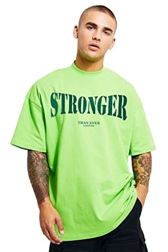 LEOTUDE Men's Oversized Half Sleeve Round Neck T Shirt