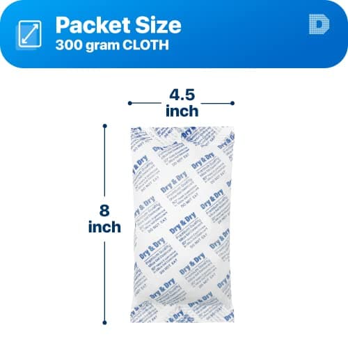 - Dry & Dry 300 Gram [50 Packets] Silica Gel Packets Desiccants, Silica Packets - Rechargeable Silica Gel Packs, Desiccants Packets, Silica Gel
