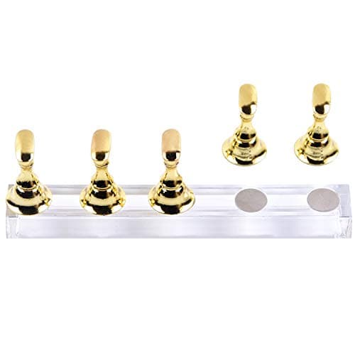 Ycyan 1 Set Nail Tips Practice Display Stand Magnetic Stuck Crystal Holder for False Nails Tips