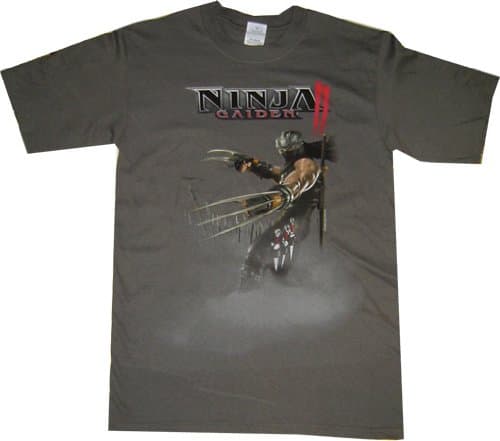 Ninja Gaiden II: Ryu Claws Attack Stance Grey T Shirt, Adult Medium