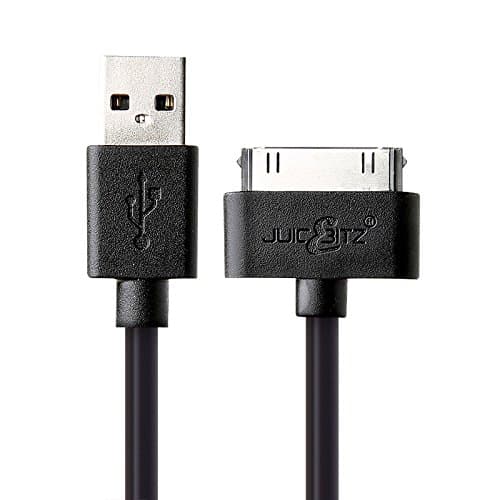 JuicEBitz 3m Super Core [20AWG Pure Copper] Fast Data & Charger Cable Lead for iPad 3 2 1, iPhone 4S 4, iPod - 1st to 6th Generation (3m, Black)