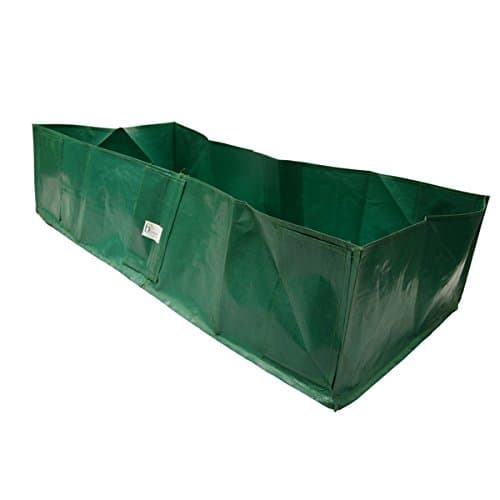 Bio Blooms Agro India Pvt.Ltd. 36x18x9 inches HDPE Rectangular Grow Bags for Terrace Gardening |1 Piece | Dark Green Color | Outdoor Use