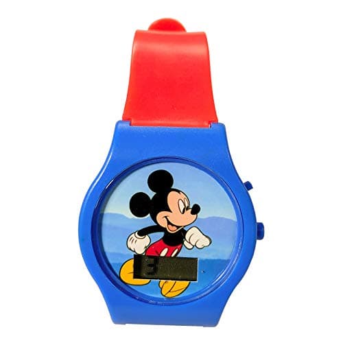 KidPlay Products Mickey Mouse LCD Digital Wrist Watch Red Strap