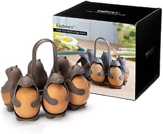 PELEG DESIGN Eggbears Egg Holder for Cooking & Storing 6 Eggs Approx. 13 x 11 x 14 cm