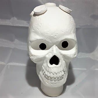 Ceramic Skull Frag Holder w/ 7 Plugs Frag Station (Includes 7 Plugs)